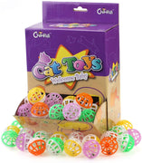 chiwava 48pcs 1.6" gato juguete bola con Bell de plástico entramado de Jingle Balls gatito Chase Pounce Sonajero Juguete Assorted Color - BESTMASCOTA.COM