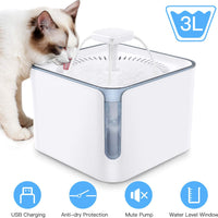 Nemobub Fuente de agua para mascotas, dispensador automático de agua para gatos, perro con ventana de agua, dispensador de agua para mascotas, súper silencioso dispensador de agua para gatos, perros, 2 modos de salida de agua, actualización de protección - BESTMASCOTA.COM