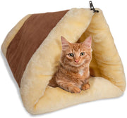 Cama de gato 2 en 1 OxGord, con túnel de lana, colchón interior y pirámide - BESTMASCOTA.COM