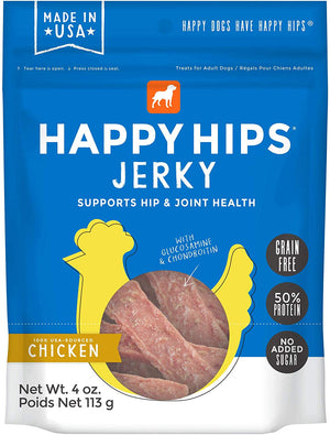 Happy Hips 100% carne, bocadillos para perro, sin granos con glucosamina y condroitina para apoyo articular. - BESTMASCOTA.COM