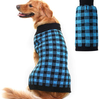 PUPTECK suéter de perro a cuadros estilo mascota gato invierno ropa de punto caliente - BESTMASCOTA.COM