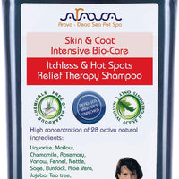 Arava Champú Natural Medicado Perro - Antibacteriano Antihongos Anti YEast Anti ITCH Perro Champú - Piel Saludable y Abrigo - primeros auxilios en puntos calientes Rascadores de Gusano Abrasiones e Infecciones Dermatológicas - BESTMASCOTA.COM