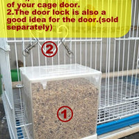 Nbhbj Alimentador automático de Pájaros, Alimentador de Pájaros Sin Mave, Accesorios de Jaula para Bolsa, Canario, Cocatiel, Finch, Parakeet Semillas Alimentos Contenedor - BESTMASCOTA.COM