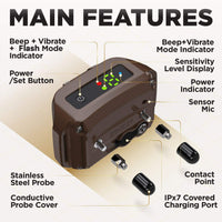Q7 Pro - Collar de corteza profesional recargable, módulo de detección inteligente de microprocesador con tres modos de antiladridos: pitido/vibración para perros pequeños, medianos, grandes de todas las razas, impermeable IPx7 - BESTMASCOTA.COM