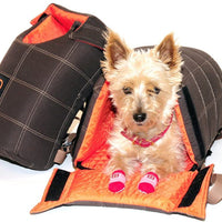 Pet Ego Lenis Pack Pet Carrier Mochila por Emanuele Bianchi, L, Marrón/Naranja - BESTMASCOTA.COM