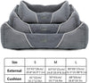 Cama para perro, lavable a máquina, lujosa cama rectangular con suave cojín desmontable para mascotas pequeñas y medianas - BESTMASCOTA.COM