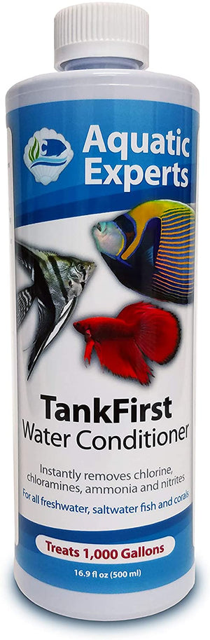 TankFirst Acondicionador de agua completo para acuario, acondicionador de agua para peces, elimina instantáneamente el cloro, cloraminas, amoniaco y nitritos de los tanques de pescado - BESTMASCOTA.COM