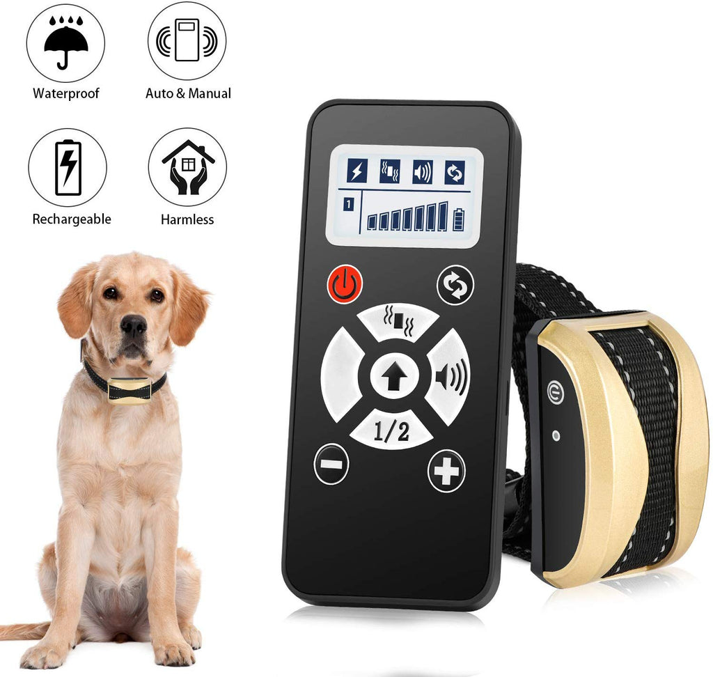 Dog Training Collar with Remote, Rechargeable Waterproof Dogs Bark Collar with 3 Training Modes and Automatic Mode, Beep, Vibration, Static, up to 2400Ft Remote Range for Small Medium Large Dogs - BESTMASCOTA.COM