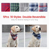 IOKHEIRA - Bandana de búfalo para perro, 5 unidades, doble reversible, para cachorro, tamaño grande, tamaño mediano, bandanas, bufandas de impresión a cuadros, accesorios para perros - BESTMASCOTA.COM