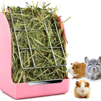 STKYGOOD - Comedero para conejos, conejos, conejos, conejillos de indias, heno, comedero de heno con chinchilla de plástico - BESTMASCOTA.COM