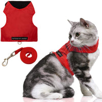 Arnés para gato a prueba de escapes con correa – Chaqueta de forro polar ajustable – Suave y ligero para gatitos, cachorros - BESTMASCOTA.COM