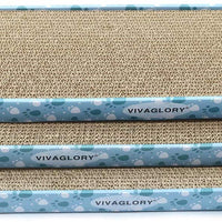 Vivaglory - Rascador de gatos reversible de cartón con caja, almohadilla rascadora para gatos, sofá corrugado para gatos, incluye hierba de gato - BESTMASCOTA.COM