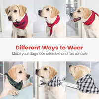 IOKHEIRA - Bandana de búfalo para perro, 5 unidades, doble reversible, para cachorro, tamaño grande, tamaño mediano, bandanas, bufandas de impresión a cuadros, accesorios para perros - BESTMASCOTA.COM