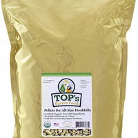 TOP's Parrot Food Pellets Hookbills, Loro pequeño, mediano y grande – Sin OGM, sin soja de maní y maíz, certificado orgánico USDA - BESTMASCOTA.COM