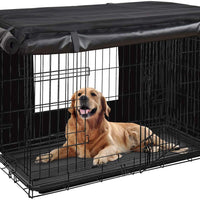 HONEST OUTFITTERS Funda para jaula de perro, funda para perro mediano y grande, tela Oxford resistente, con doble puerta, bolsillos y ventana de malla - BESTMASCOTA.COM