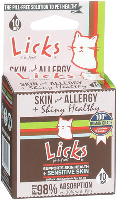 Licks Piel de gato y alérgica + suplementos de abrigo brillante - 10 usos... - BESTMASCOTA.COM