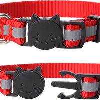 Cat Breakaway Collars Set 12 pcs con Bell Correa reflectante y hebilla de seguridad ajustable, 8 – 12" - BESTMASCOTA.COM