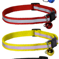 Collar de gato reflectante con campana para mascotas (gatos, perros, animales pequeños) – poliéster duradero por Prime Pet - BESTMASCOTA.COM