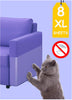 Jxselect - Cinta de entrenamiento antiarañazos para gatos, 8 piezas, XL grande (11,8" x 17"), cinta transparente de doble cara para rascar gatos, alfileres sin cinta de disuasión de gato, protector de muebles... - BESTMASCOTA.COM