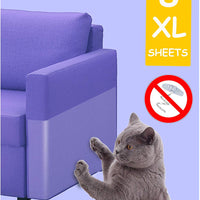 Jxselect - Cinta de entrenamiento antiarañazos para gatos, 8 piezas, XL grande (11,8" x 17"), cinta transparente de doble cara para rascar gatos, alfileres sin cinta de disuasión de gato, protector de muebles... - BESTMASCOTA.COM