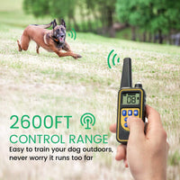 FunniPets Collar de entrenamiento para perro con mando a distancia, resistente al agua, cuello de choque para perros de raza mediana y grande con 4 modos de entrenamiento, ligero, vibración - BESTMASCOTA.COM
