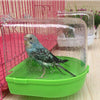 Kathson - Caja de baño para loro, jaula para pájaros, accesorios de baño, bañera para novias de mascotas, canarios, loros, (color al azar) - BESTMASCOTA.COM