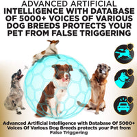 Q7 Pro - Collar de corteza profesional recargable, módulo de detección inteligente de microprocesador con tres modos de antiladridos: pitido/vibración para perros pequeños, medianos, grandes de todas las razas, impermeable IPx7 - BESTMASCOTA.COM