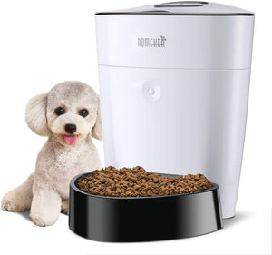 ROMEKER Comedero automático para gatos, 4 L, alimentador inteligente para mascotas, dispensador automático de comida para perros, gatos, alimentador de comida para perros grande, 6 comidas, temporizador programable, batería de control de porciones, alimen - BESTMASCOTA.COM