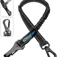 IOKHEIRA Cinturón de seguridad para perro, 3 en 1, ajustable, para mascotas, perros, gatos, coche, cinturón de seguridad de tela de nailon resistente, arnés de cinturón de seguridad para vehículos para viajes y uso diario - BESTMASCOTA.COM