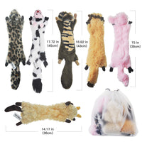 SHARLOVY - Juguetes para perros sin pelusa, 6 unidades, juguetes para perros pequeños, juguetes duraderos, juguetes para masticar perros, juguetes de peluche, bonitos animales naturales, juguetes para cachorros para dentición - BESTMASCOTA.COM