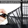 SYOOY - Funda universal para jaula de pájaros, malla de nailon, para atrapar semillas de loro, jaula de red, protector de falda, color negro - BESTMASCOTA.COM