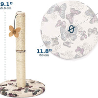 Poste rascador para gato con juguete colgante de mariposa - BESTMASCOTA.COM