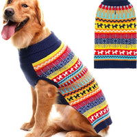 Mihachi – Sudadera para perro, ropa de abrigo de invierno con rayas coloridas para clima frío - BESTMASCOTA.COM