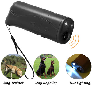 POVAD - Repelente ultrasónico LED para perros, 3 en 1, repelente ultrasónico para mascotas, antiladridos y antiladridos (negro) - BESTMASCOTA.COM
