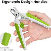 Cortaúñas para perros IOKHEIRA profesional con protector de seguridad para evitar sobrecortes, lima de uñas y interruptor de bloqueo, herramientas profesionales de aseo con asas resistentes antideslizantes - BESTMASCOTA.COM