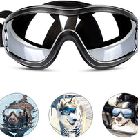 PEDOMUS - Gafas de sol para perro, correa ajustable para viajes, esquí y antiempañamiento para mascotas, tamaño mediano a grande, color negro - BESTMASCOTA.COM