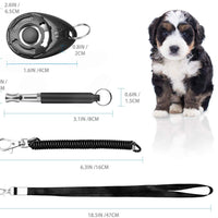 JESOT Silbato de entrenamiento de perro con clicker, kit de entrenamiento ultrasónico ajustable para perro con cordón para entrenamiento silencioso de repulsión de perro (paquete de 4) (negro y azul) - BESTMASCOTA.COM