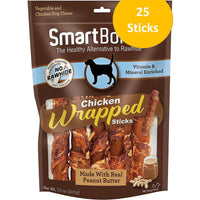 SmartBones - Palos para perros envueltos en pollo, con mantequilla de cacahuete real - BESTMASCOTA.COM