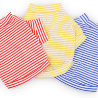 DroolingDog Ropa de perro mascota rayas camiseta para perros pequeños, paquete de 3 - BESTMASCOTA.COM