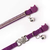 Upaw Rhinestone - Collar para gato (2 unidades), color morado - BESTMASCOTA.COM