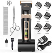 oneisall Cortapelos para perros profesionales, 2 velocidades, silencioso, recargable, inalámbrico, para aseo de mascotas, para perros pequeños y grandes, gatos, color negro - BESTMASCOTA.COM