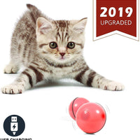 Yofun Juguete interactivo inteligente para gato, versión más reciente de bola giratoria de 360 grados, juguete recargable por USB, luz LED giratoria integrada, estimula el instinto de caza para tu gatito - BESTMASCOTA.COM