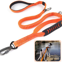 Correa para perro resistente, especialmente para perros grandes de hasta 150 libras, 6 pies, reflectante para entrenamiento, absorción de golpes, correa elástica con hebilla para cinturón de seguridad de coche, 2 asas acolchadas para control adicional - BESTMASCOTA.COM