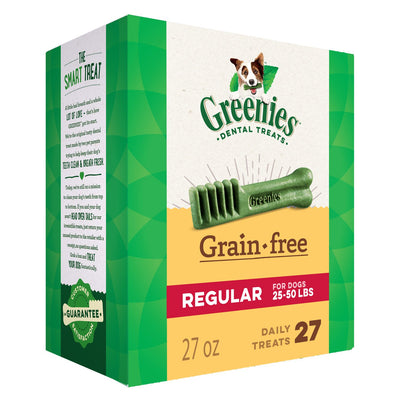 GREENIES Grain Free Dental Dog Treats - Regular (25-50 lbs.) - BESTMASCOTA.COM