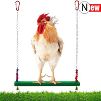 GABraden - Columpio de pollo natural esmerilado de madera colorida para gallinas, hecho a mano, juguete para pájaros, loros, gallinas, guacamayos, accesorios para gallineros - BESTMASCOTA.COM