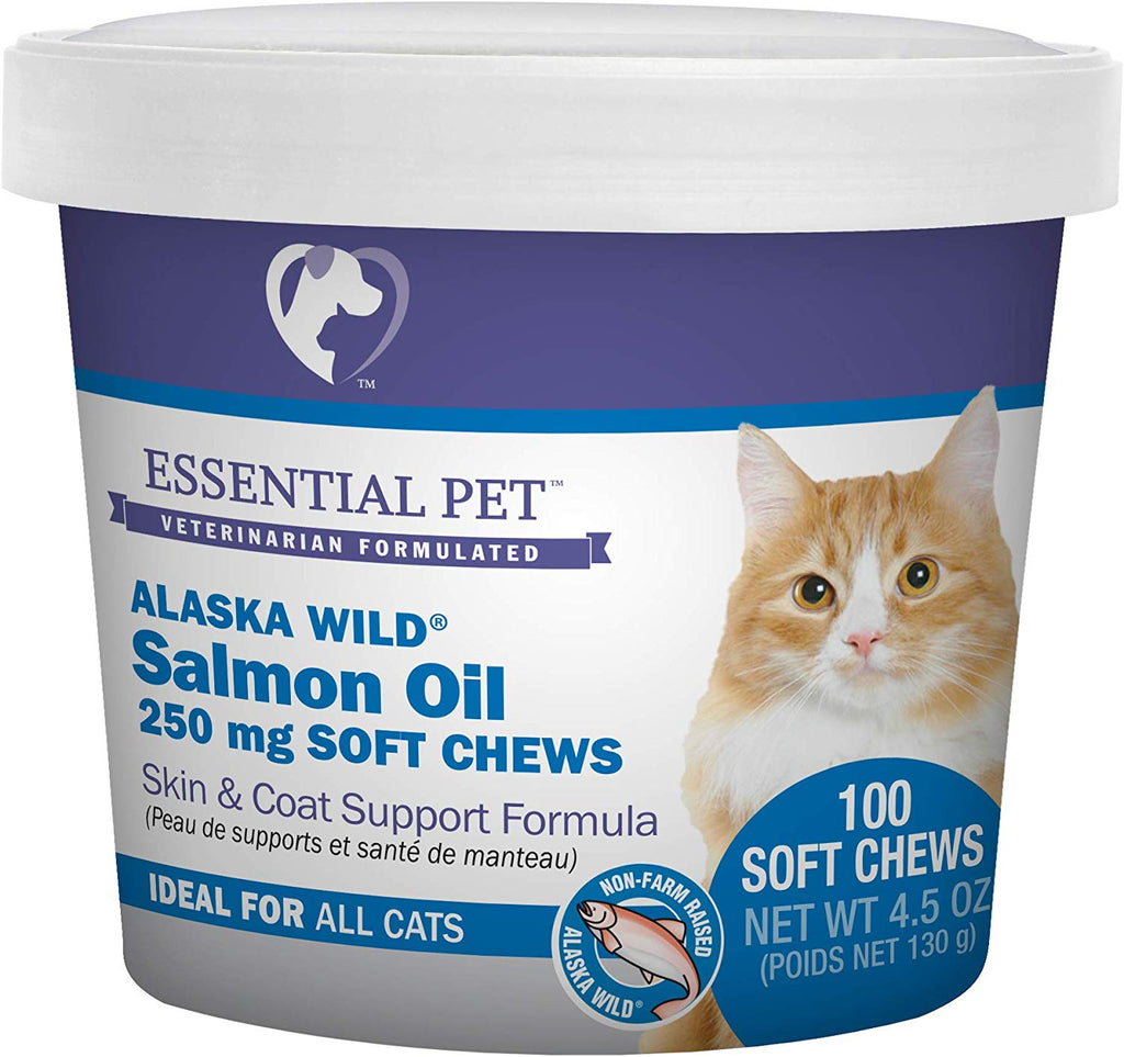 Essential Pet Products Alaska - Aceite de salmón silvestre suave masticable con ácidos grasos de Omega-3 natural para gatos - BESTMASCOTA.COM