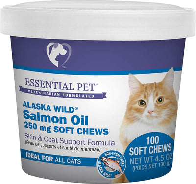 Essential Pet Products Alaska - Aceite de salmón silvestre suave masticable con ácidos grasos de Omega-3 natural para gatos - BESTMASCOTA.COM