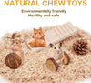 Dono Hamster Chew Toys - Natural Wooden Play Toy Exercise Bell Roller Teeth Care Molar Toy for Guinea Pig Chinchilla Hamster Parrot Bunny Other Small Animals - BESTMASCOTA.COM