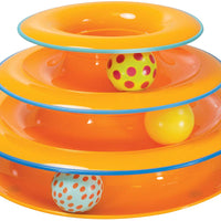 Juguete para gatos de Petstags, niveles divertidos de juego interactivo, pista circular con bolas móviles, satisface las necesidades de caza, persecución y ejercicio de Kitty - BESTMASCOTA.COM
