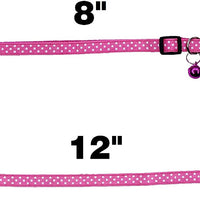 PACCOMFET 6 piezas de collares de gato rompedor ajustable colorido nailon seguridad mascota collar impreso punto de onda con campanas - BESTMASCOTA.COM